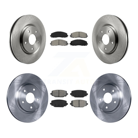 Brake Rotor & Semi-Metallic Pad Front Rear Kit For Dodge Grand Caravan Journey