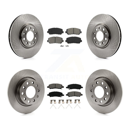 Disc Brake Rotors And Semi-Metallic Pads Front Rear Kit For 2013-2016 Dodge Dart