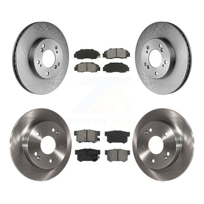 Disc Brake Rotors & Semi-Metallic Pad Front Rear Kit For 1997-2001 Honda Prelude