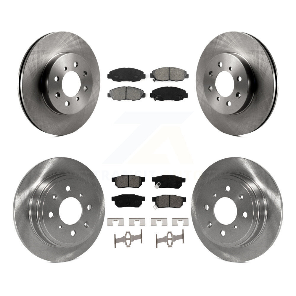Disc Brake Rotors And Semi-Metallic Pads Front Rear Kit For Honda Civic Acura EL