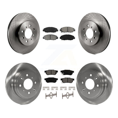 Disc Brake Rotors And Semi-Metallic Pads Front Rear Kit For Honda Civic Acura EL