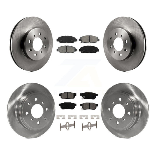 Disc Brake Rotors And Semi-Metallic Pads Front Rear Kit For Honda Civic Acura EL