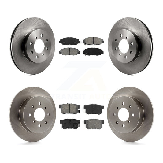 Disc Brake Rotors And Semi-Metallic Pads Front Rear Kit For Honda Civic Acura EL