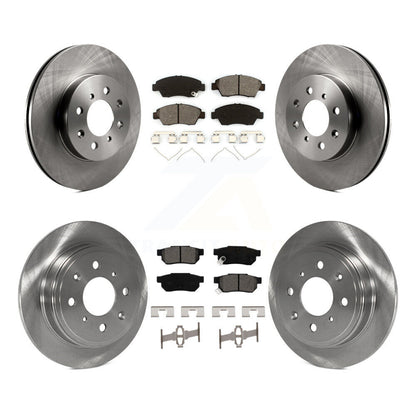 Disc Brake Rotors And Semi-Metallic Pads Front Rear Kit For Honda Civic del Sol