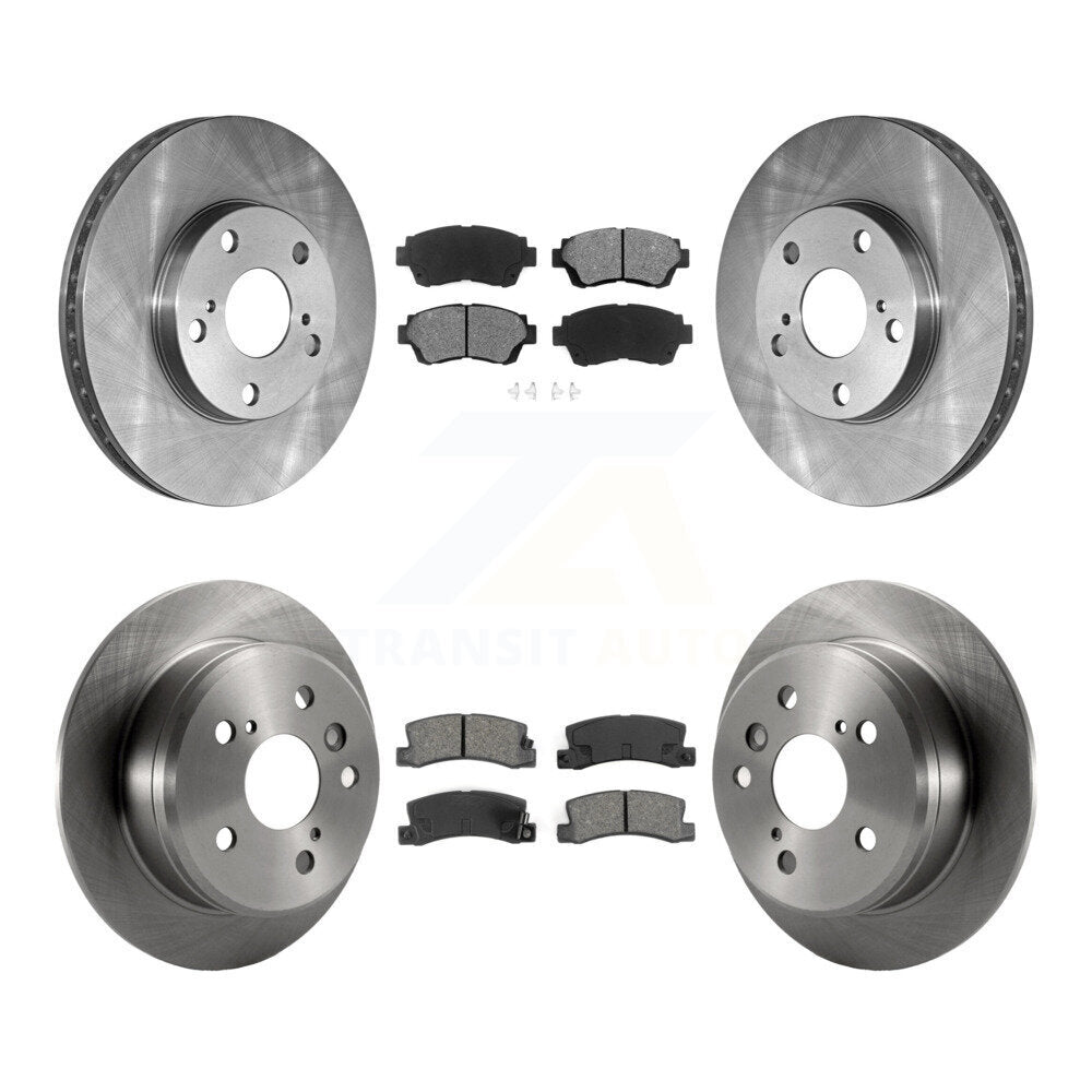 Disc Brake Rotors And Semi-Metallic Pads Front Rear Kit For Toyota Camry