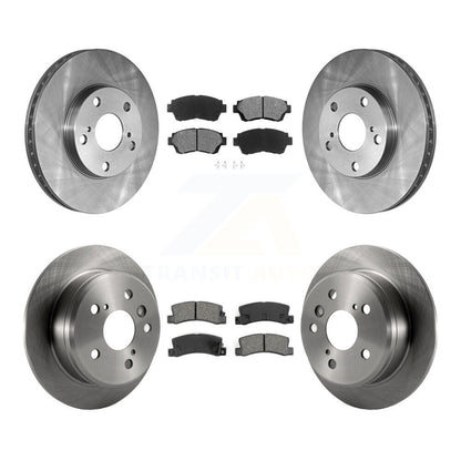 Disc Brake Rotors And Semi-Metallic Pads Front Rear Kit For Toyota Camry