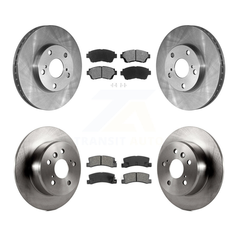 Disc Brake Rotor & Semi-Metallic Pad Front Rear Kit For Toyota Camry Lexus ES300