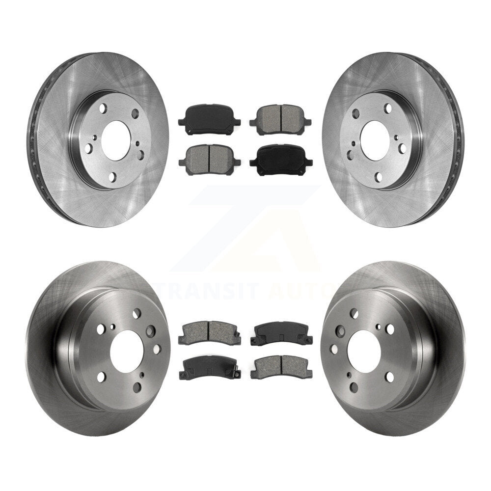 Brake Rotor Semi-Metallic Pad Front Rear Kit For Toyota Camry Solara Lexus ES300