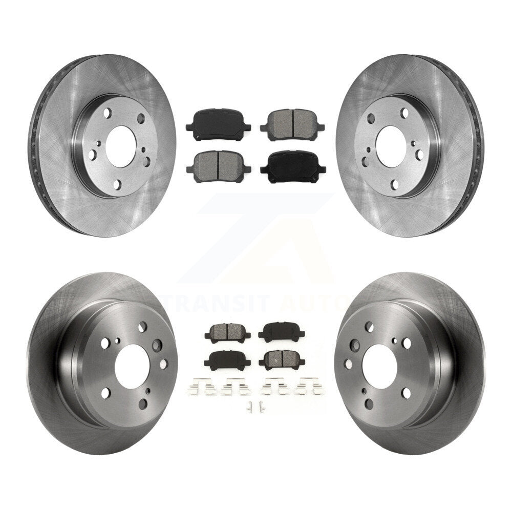 Disc Brake Rotors And Semi-Metallic Pads Front Rear Kit For Toyota Camry Solara