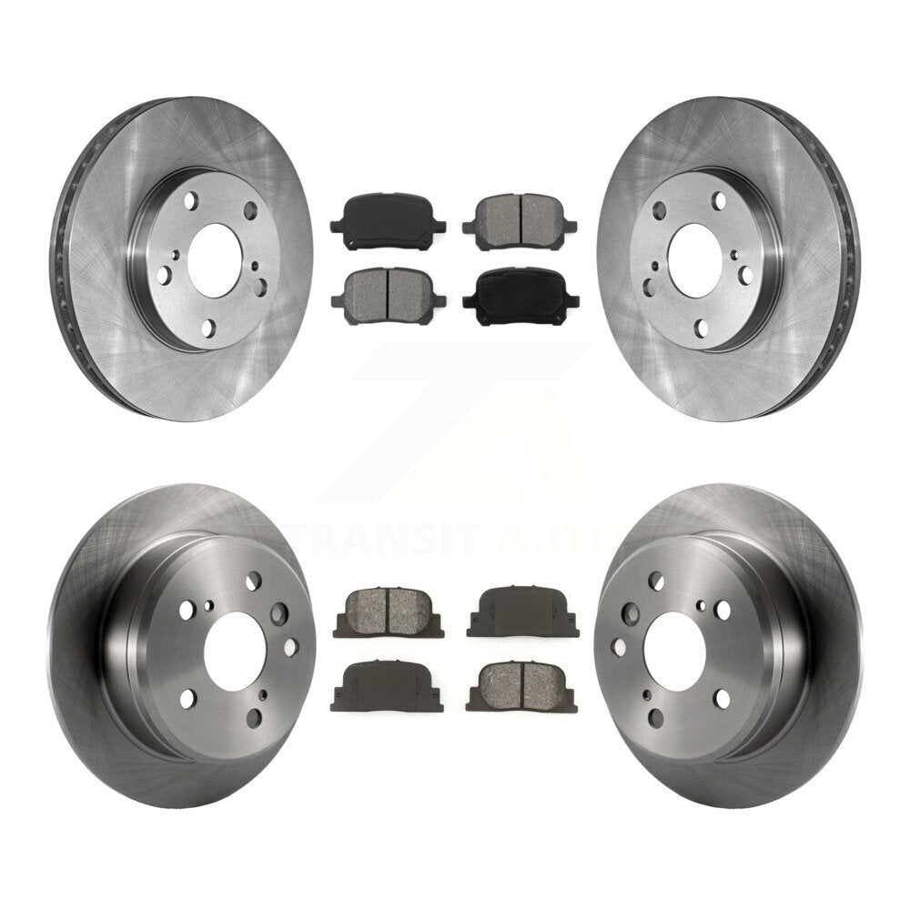 Disc Brake Rotor & Semi-Metallic Pad Front Rear Kit For Toyota Camry Lexus ES300