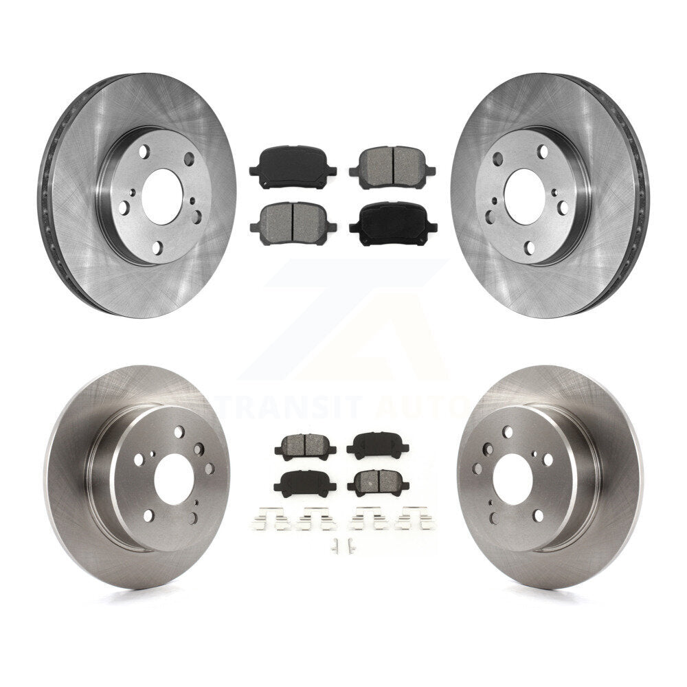 Disc Brake Rotors & Semi-Metallic Pad Front Rear Kit For 2000-2004 Toyota Avalon
