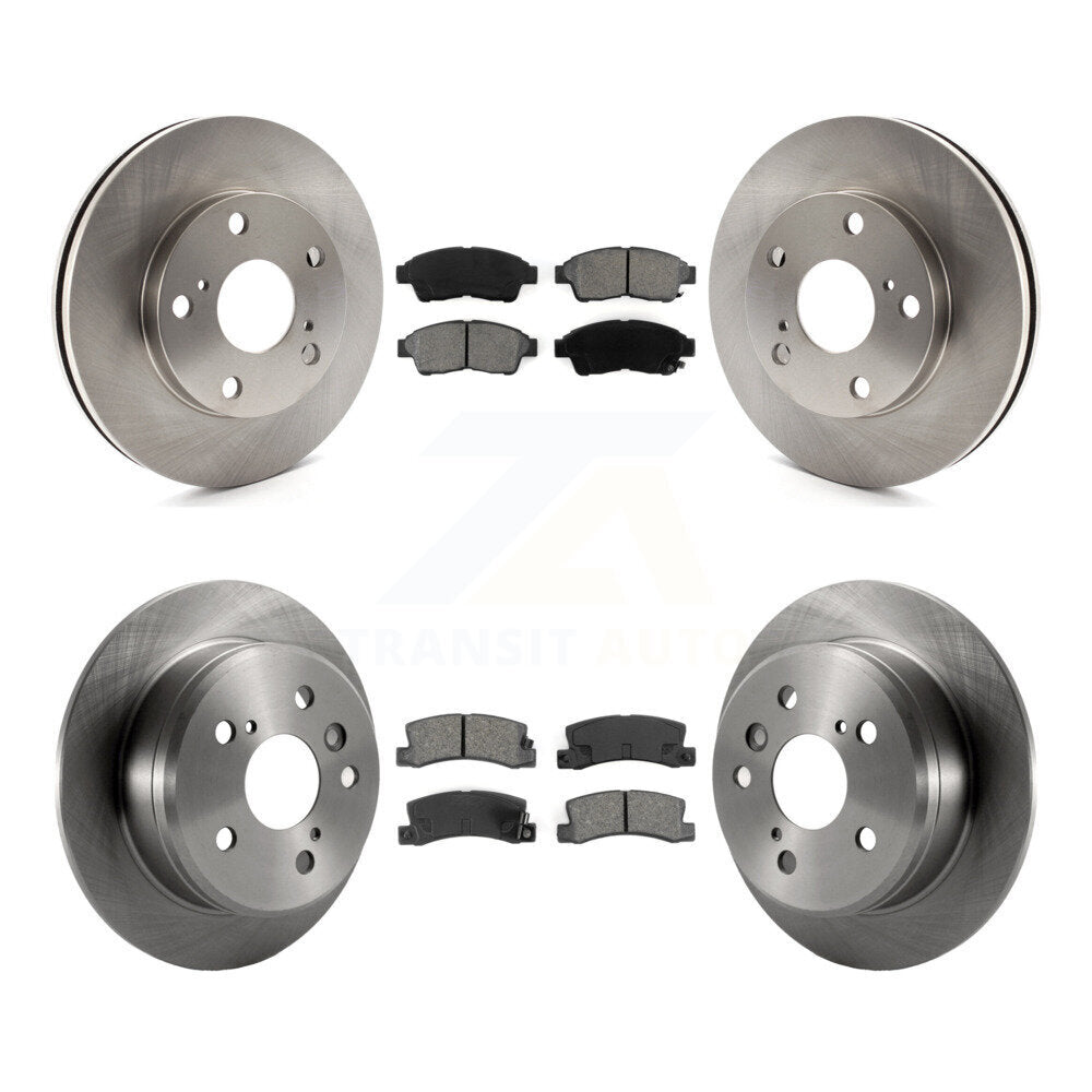 Disc Brake Rotors And Semi-Metallic Pads Front Rear Kit For Toyota Camry