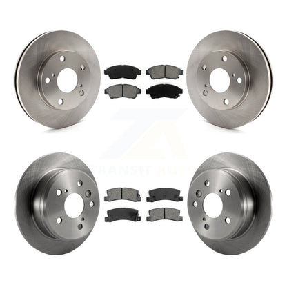 Disc Brake Rotors And Semi-Metallic Pads Front Rear Kit For Toyota Camry