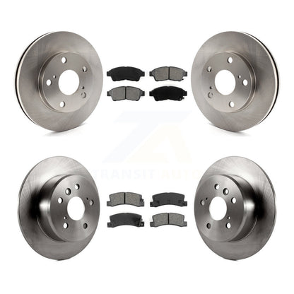 Disc Brake Rotors And Semi-Metallic Pads Front Rear Kit For Toyota Camry