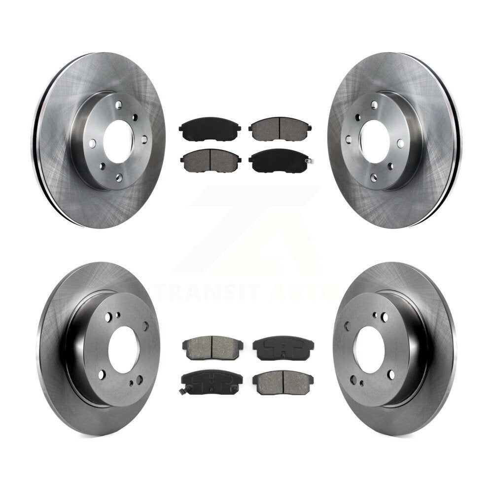 Disc Brake Rotor Semi-Metallic Pad Front Rear Kit For Nissan Sentra INFINITI G20