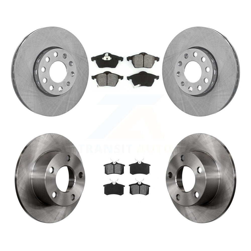 Disc Brake Rotor Semi-Metallic Pad Front Rear Kit For 1999 Volkswagen Passat FWD