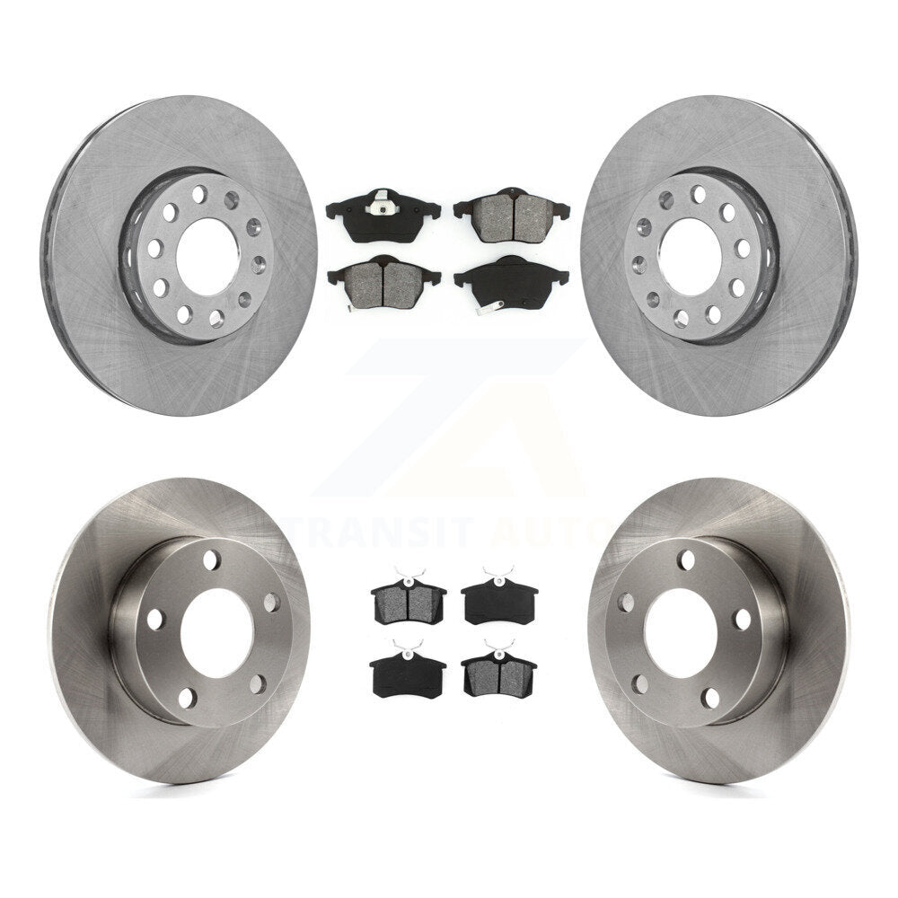 Disc Brake Rotor Semi-Metallic Pad Front Rear Kit For 1999 Volkswagen Passat AWD