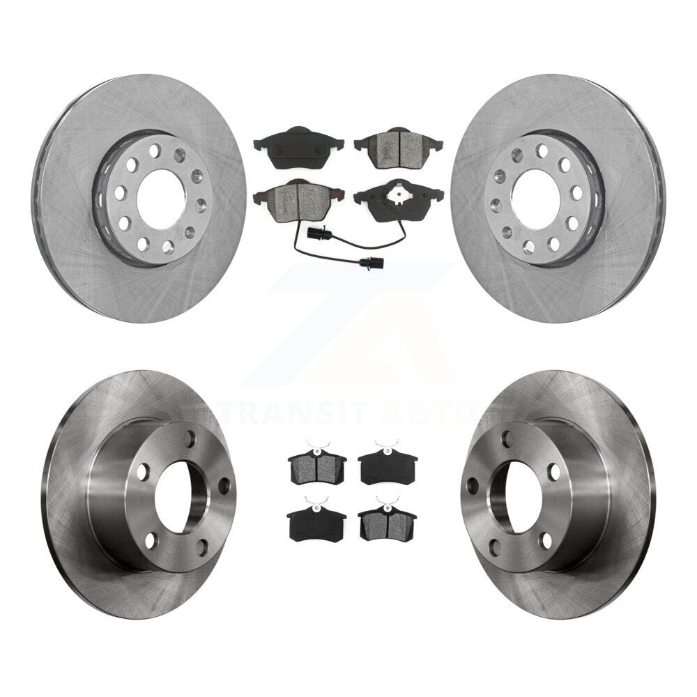 Disc Brake Rotors Semi-Metallic Pad Front Rear Kit For Volkswagen Passat Audi A6