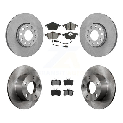 Disc Brake Rotors Semi-Metallic Pad Front Rear Kit For Volkswagen Passat Audi A6