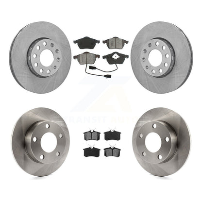Disc Brake Rotors Semi-Metallic Pad Front Rear Kit For Volkswagen Passat Audi A4
