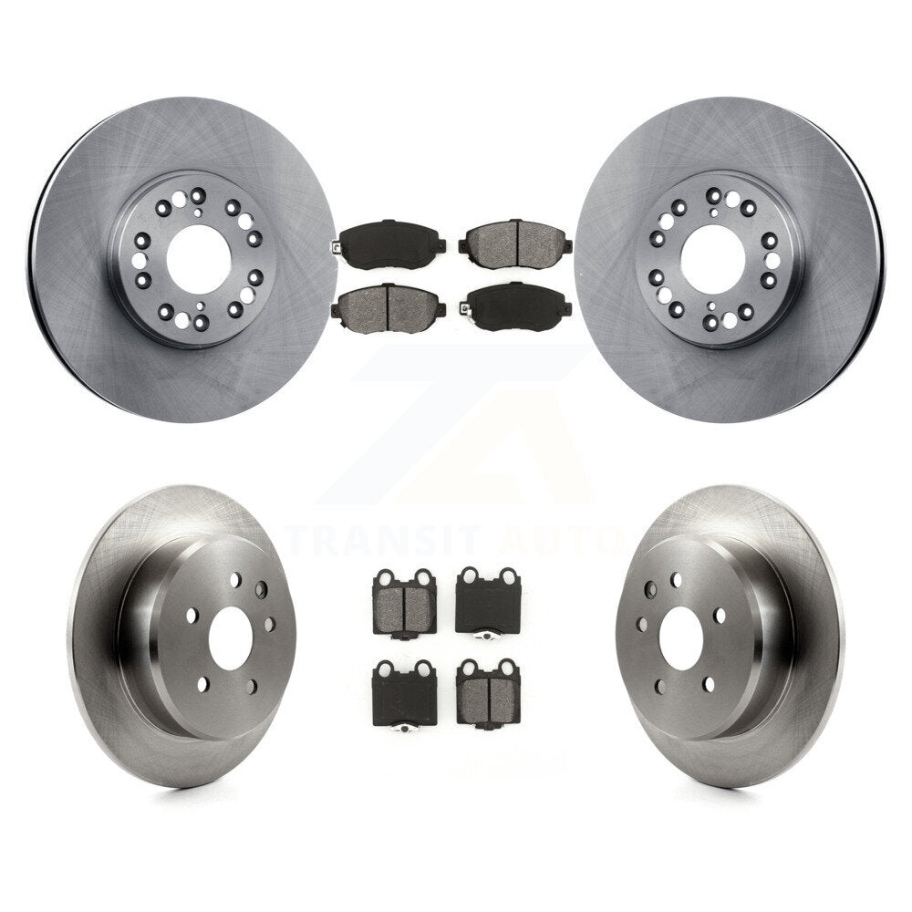 Brake Rotor & Semi-Metallic Pad Front Rear Kit For Lexus SC430 IS300 GS300 GS400