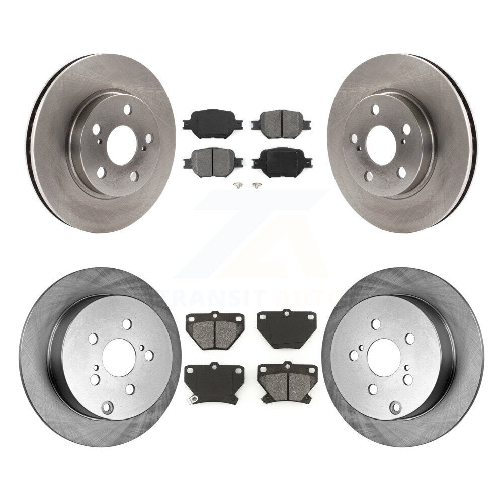 Disc Brake Rotors And Semi-Metallic Pad Front Rear Kit For 2001 Toyota Celica GT