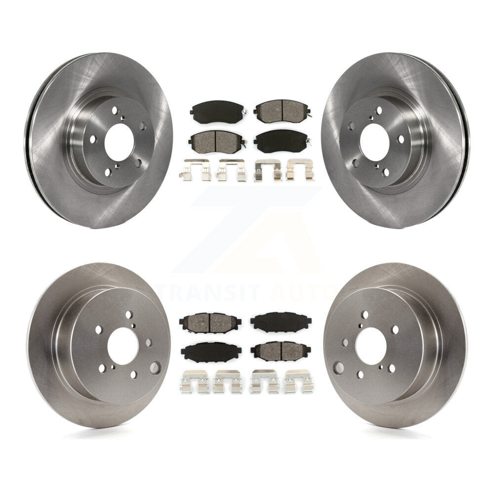 Disc Brake Rotors And Semi-Metallic Pads Front Rear Kit For Subaru Impreza