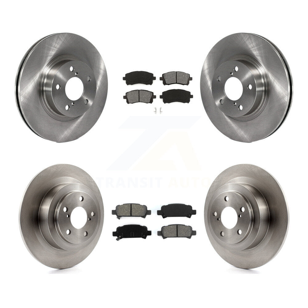 Disc Brake Rotors And Semi-Metallic Pad Front Rear Kit For Subaru Legacy Outback