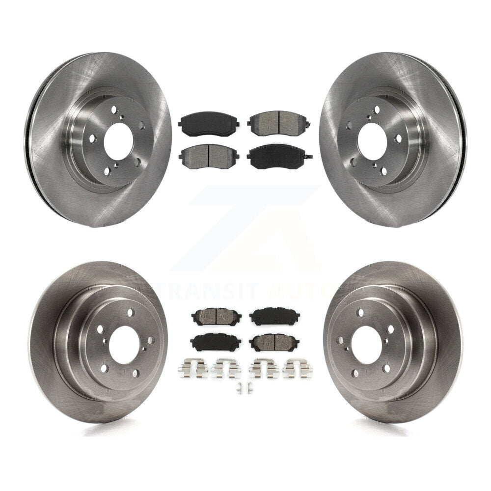 Disc Brake Rotor & Semi-Metallic Pad Front Rear Kit For Subaru Impreza Saab 9-2X