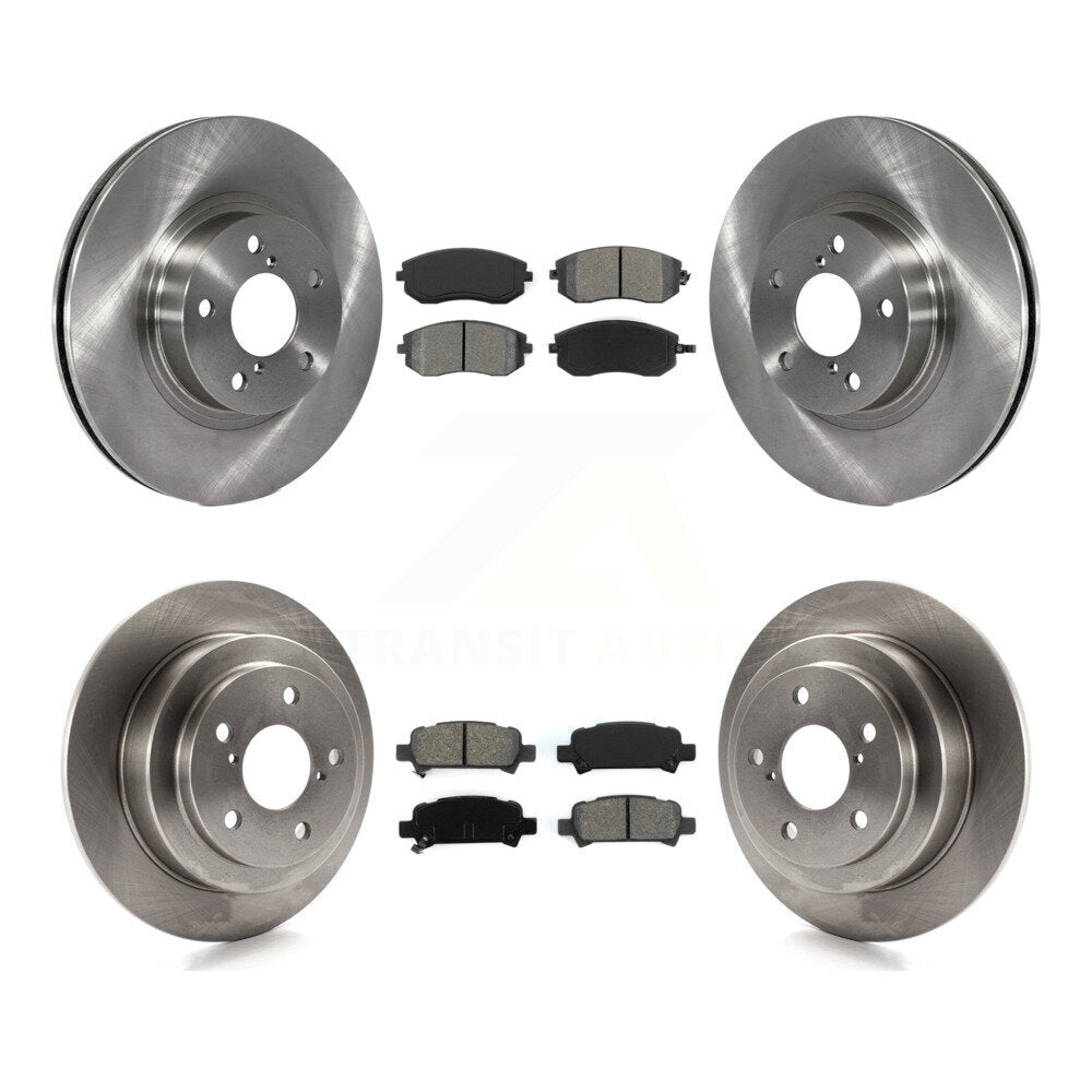 Brake Rotors & Semi-Metallic Pad Front Rear Kit For Subaru Impreza Outback RS TS