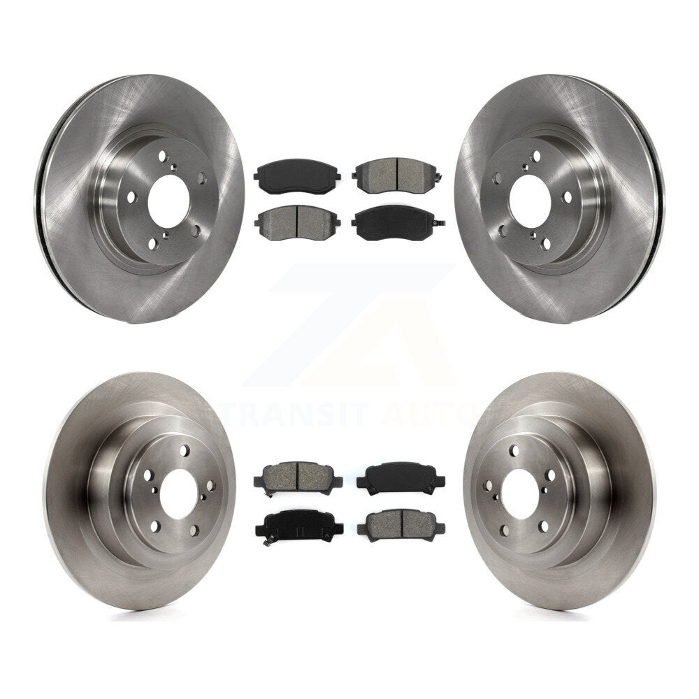 Disc Brake Rotors And Semi-Metallic Pads Front Rear Kit For Subaru Legacy