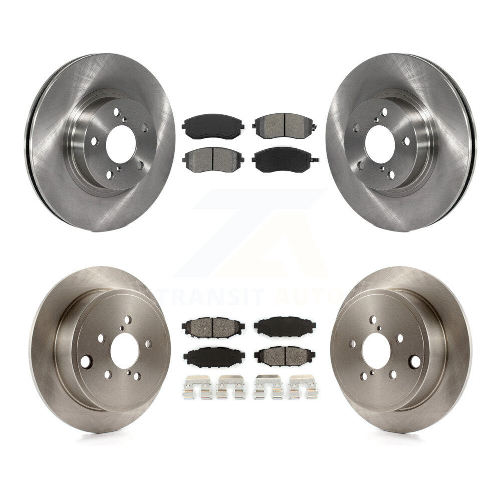 Disc Brake Rotors And Semi-Metallic Pads Front Rear Kit For Subaru Impreza