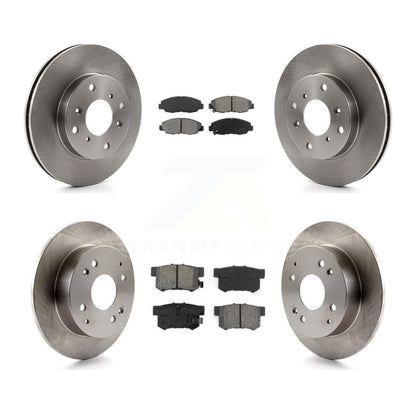 Disc Brake Rotors And Semi-Metallic Pad Front Rear Kit For Honda Accord Acura CL