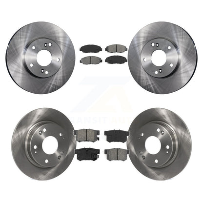 Brake Rotor & Semi-Metallic Pad Front Rear Kit For 2014-2015 Honda Civic Touring