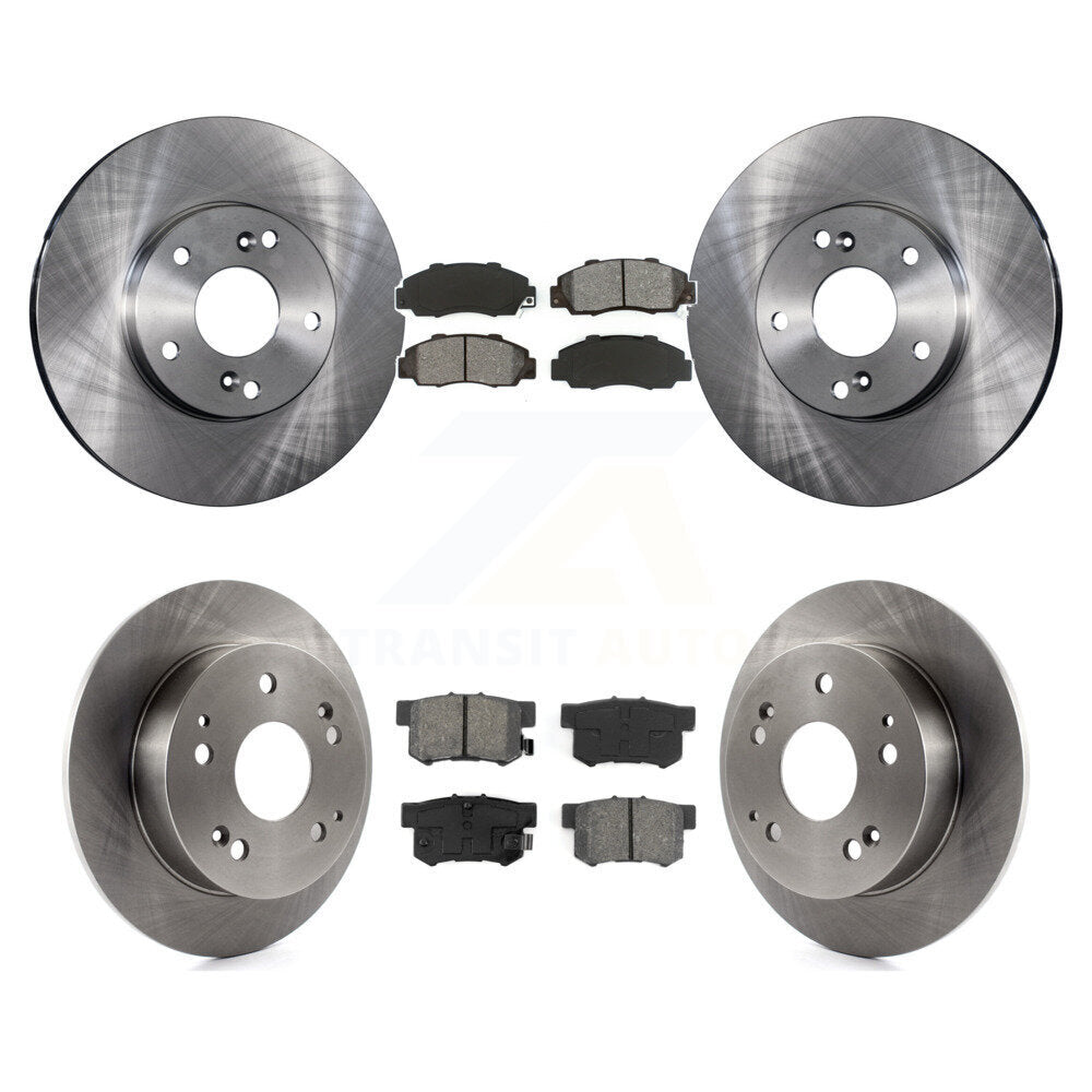 Brake Rotor And Semi-Metallic Pad Front Rear Kit For 1998-2002 Honda Accord 3.0L
