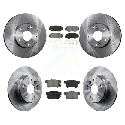 Disc Brake Rotors & Semi-Metallic Pad Front Rear Kit For 2003-2011 Honda Element