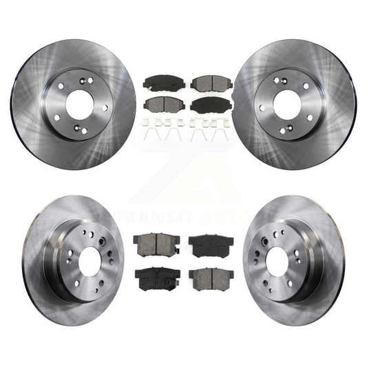 Disc Brake Rotors & Semi-Metallic Pad Front Rear Kit For 2003-2011 Honda Element
