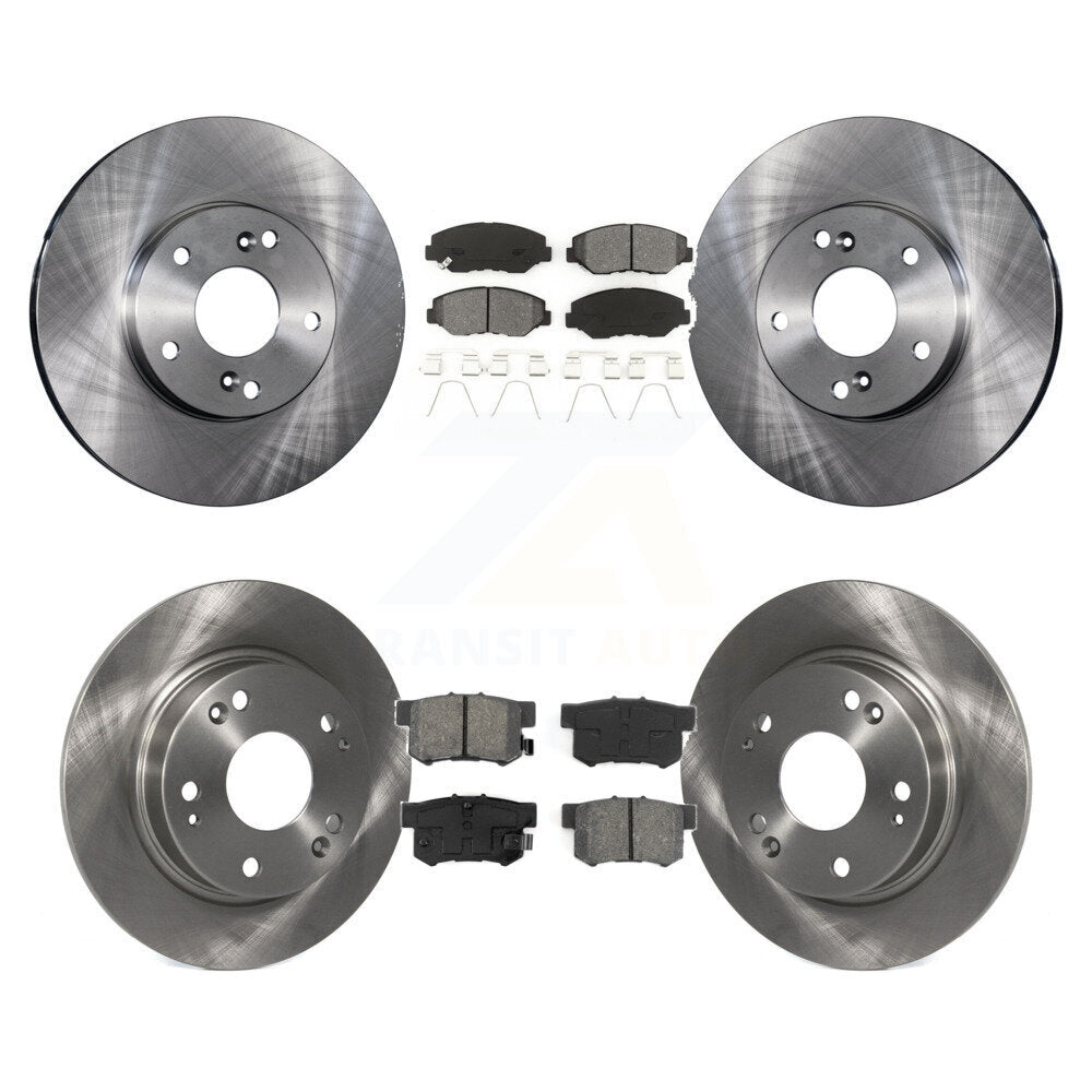 Disc Brake Rotors And Semi-Metallic Pad Front Rear Kit For Honda Civic Acura ILX