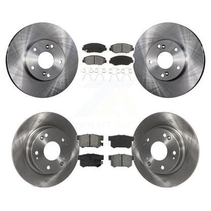 Disc Brake Rotors And Semi-Metallic Pad Front Rear Kit For Honda Civic Acura ILX