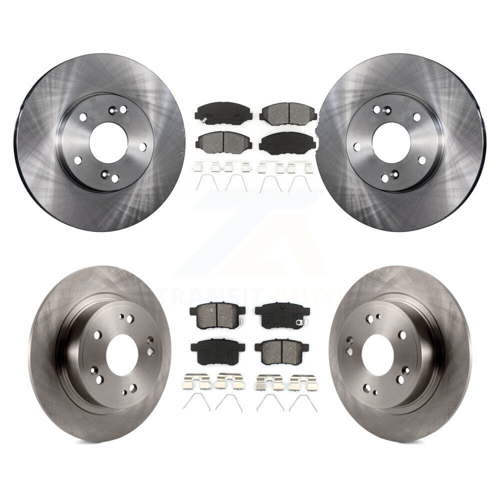 Disc Brake Rotors And Semi-Metallic Pads Front Rear Kit For Honda Accord