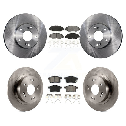 Disc Brake Rotors And Semi-Metallic Pads Front Rear Kit For Honda Accord
