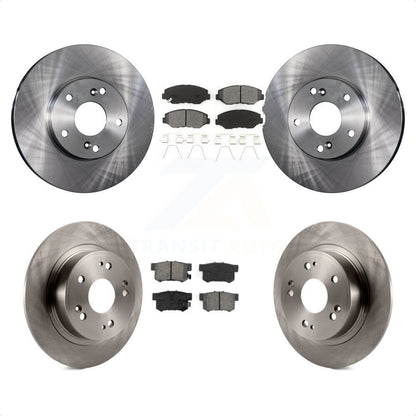 Disc Brake Rotors And Semi-Metallic Pads Front Rear Kit For Honda Accord