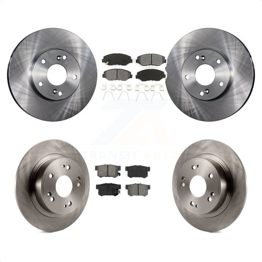 Disc Brake Rotors And Semi-Metallic Pads Front Rear Kit For Honda Accord