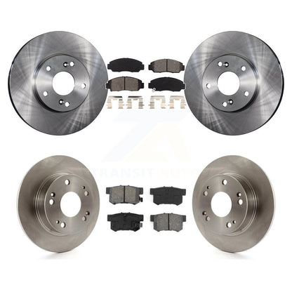 Disc Brake Rotors And Semi-Metallic Pads Front Rear Kit For Honda Accord