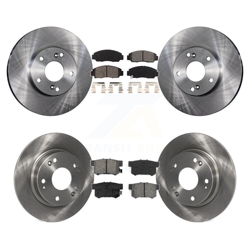 Disc Brake Rotors And Semi-Metallic Pads Front Rear Kit For Acura CSX