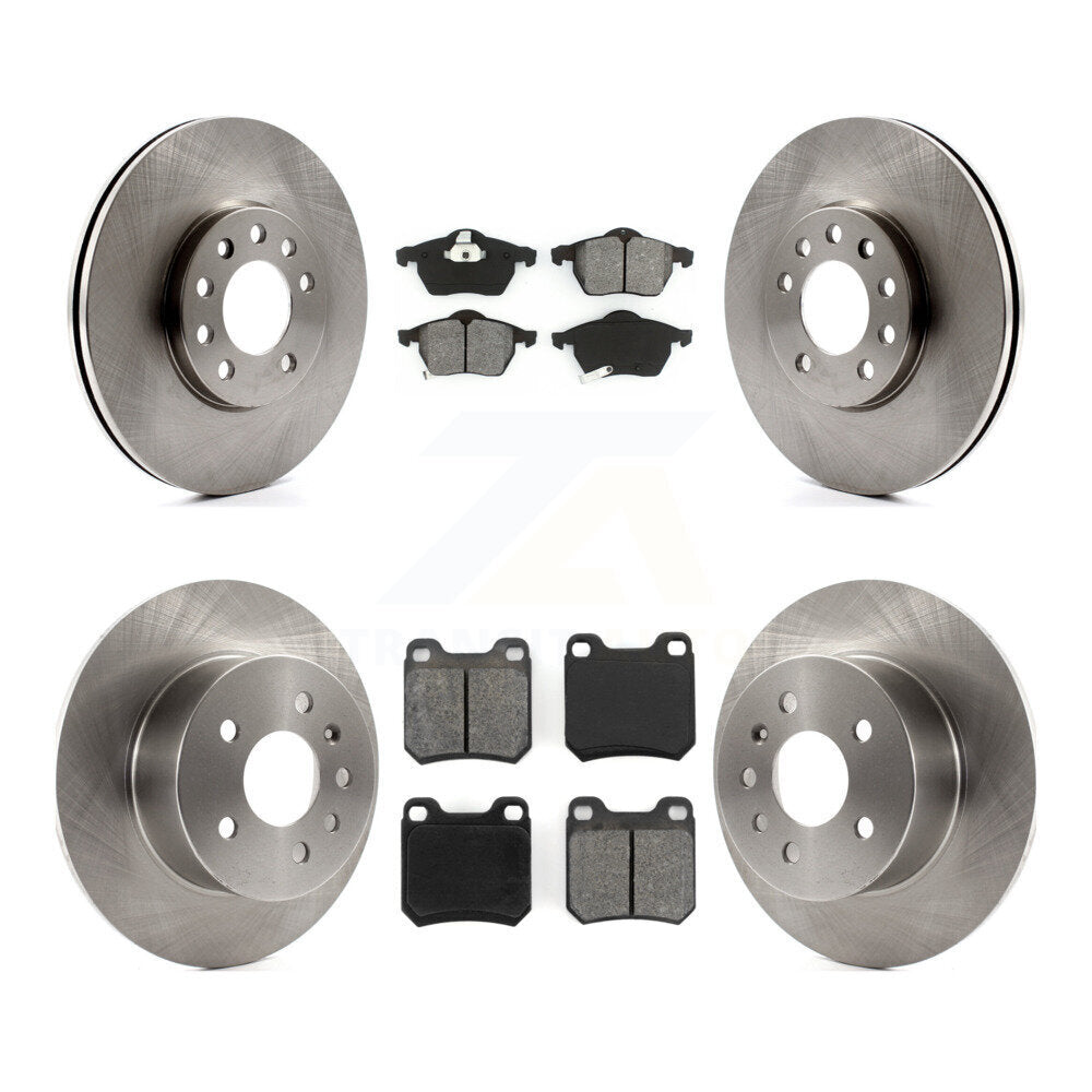 Brake Rotors Semi-Metallic Pad Front Rear Kit For Saab Saturn 9-3 L200 L300 L100