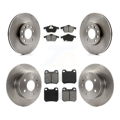 Brake Rotors Semi-Metallic Pad Front Rear Kit For Saab Saturn 9-3 L200 L300 L100