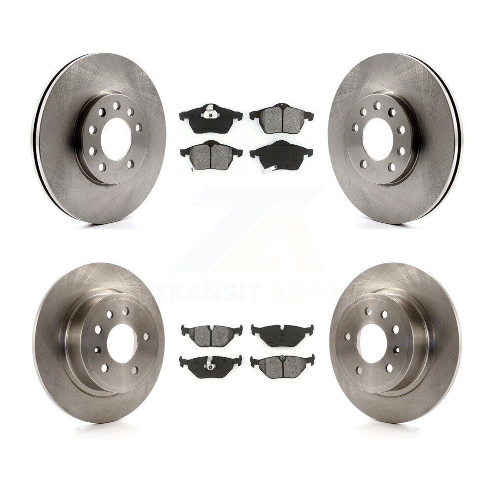 Disc Brake Rotors And Semi-Metallic Pads Front Rear Kit For Saab 9-5