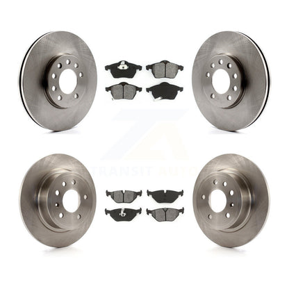 Disc Brake Rotors And Semi-Metallic Pads Front Rear Kit For Saab 9-5