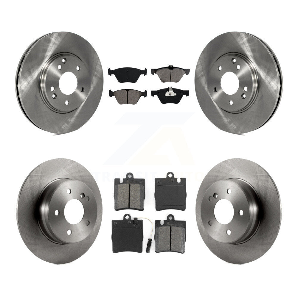 Brake Rotors Semi-Metallic Pad Front Rear Kit For Mercedes-Benz E320 CLK320 E430